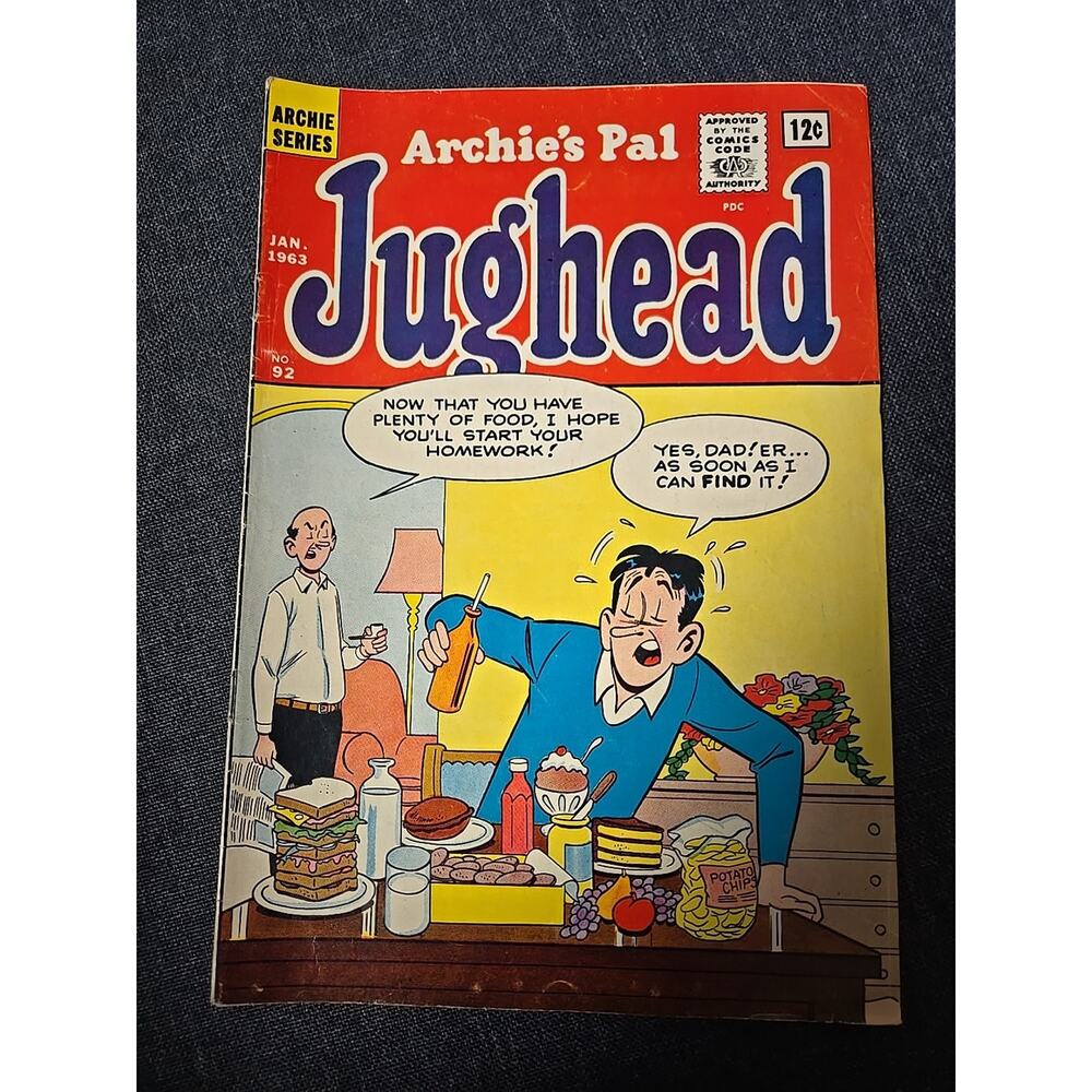 Archie's Pal Jughead #92‎ 1963 VG+ Archie Comics The Boys Run The Choklit Shop